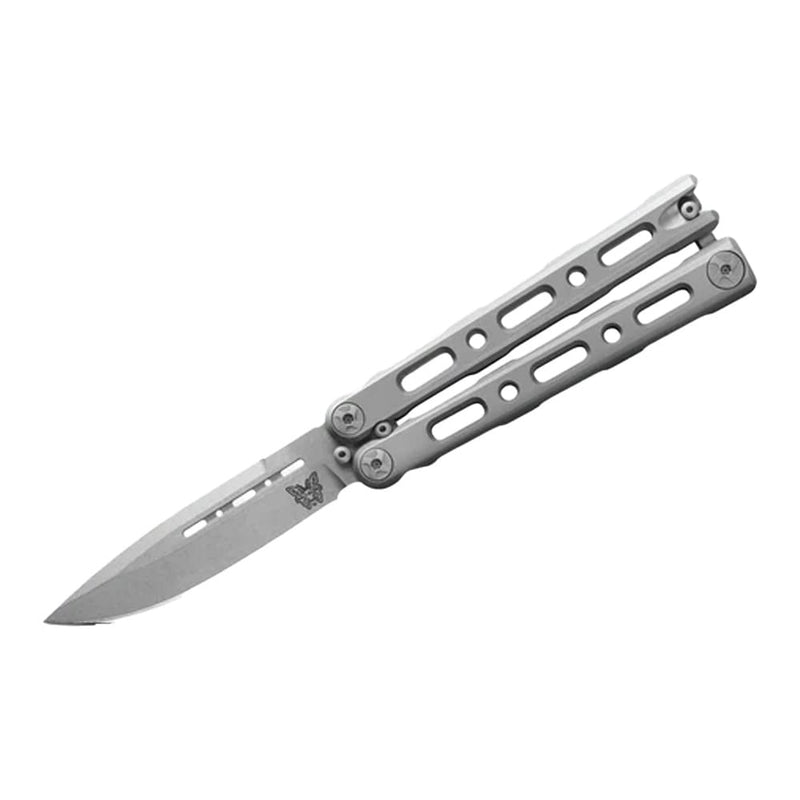 Benchmade Laro Billet Balisong Latch Gray Titanium Knife 82 SKU: 82-Benchmade